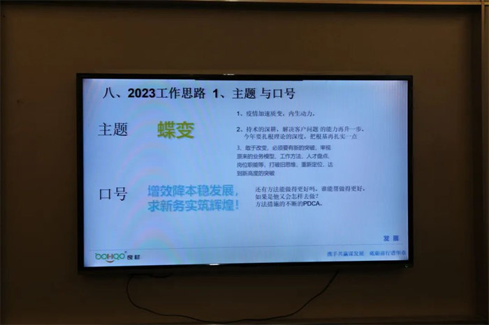 廣東博皓召開2022年度年終總結(jié)暨2023年工作計(jì)劃會議：2023年主題與口號