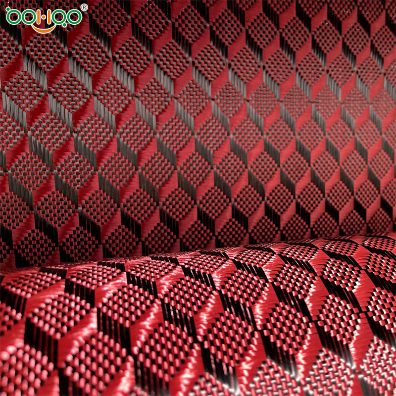 新型復(fù)合纖維布 碳纖維芳綸混編布 高性能玻纖/碳纖/芳綸纖維復(fù)合編織布 顏色紋路花式可定制 體育用品/汽車用復(fù)合材料纖維布 -3